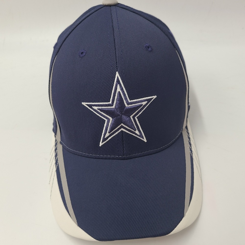 Dallas Cowboys Hat Fitted S-M Reebok Blue White Gray NFL Football Nylon Blend